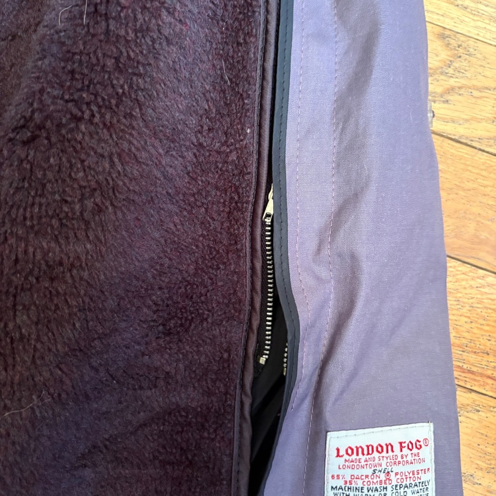 Women's Purple trench Coat - Picture 7 of 10